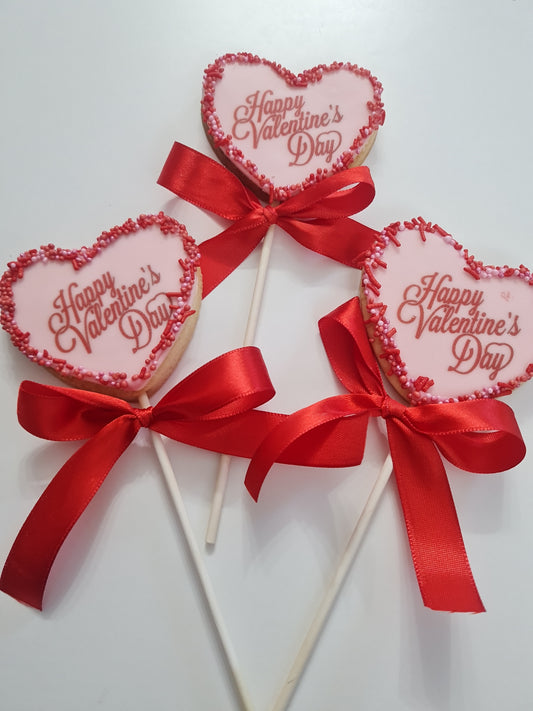 BISCOTTI SU STECCO "HAPPY VALENTINE'S DAY"